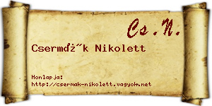 Csermák Nikolett névjegykártya