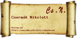 Csermák Nikolett névjegykártya