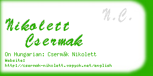 nikolett csermak business card