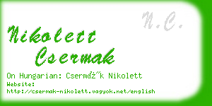 nikolett csermak business card